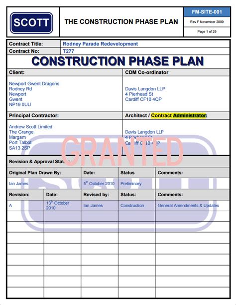 Construction Phase Plan Template - lhthealthandsafety.co.uk