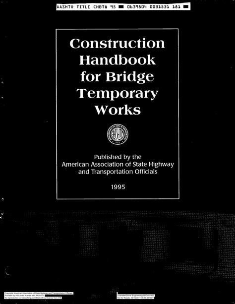 Construction handbook for bridge temporary works. - Desde salamanca, españa, hasta ciudad real, chiapas; diario de viaje, 1544-1545..