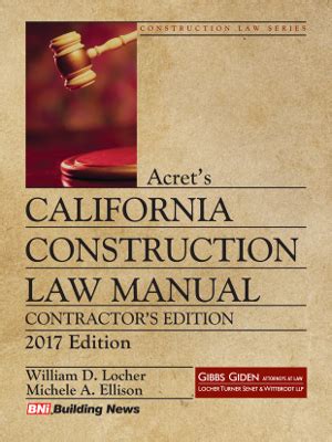 Construction law manual by associated general contractors of california legal advisory committee. - Peugeot 106 diesel 1997 manuale d'officina.