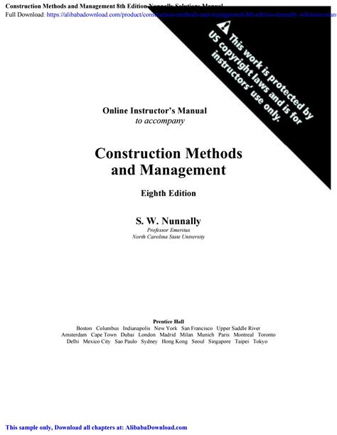 Construction methods and management 8th edition solutions. - Gracia y encanto del madrid de antaño.