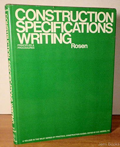 Construction specifications writing principles and procedures practical construction guides. - Drew, dorion, duplessis contre le canada français.