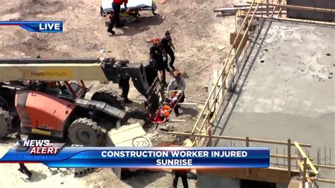 Construction worker transported to hospital after being injured at site in Sunrise