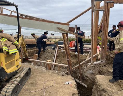 Construction worker trapped in trench at site in La Jolla Shores