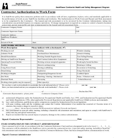 ConstructionWorkAuthorization