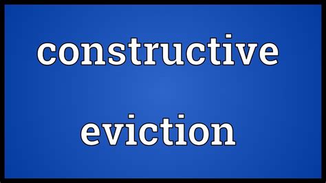 Constructive eviction - definition of ... - The Free Dictionary