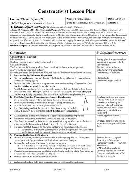 Constructivist lesson plan for mathematics.  Learn how big ideas and overarc...