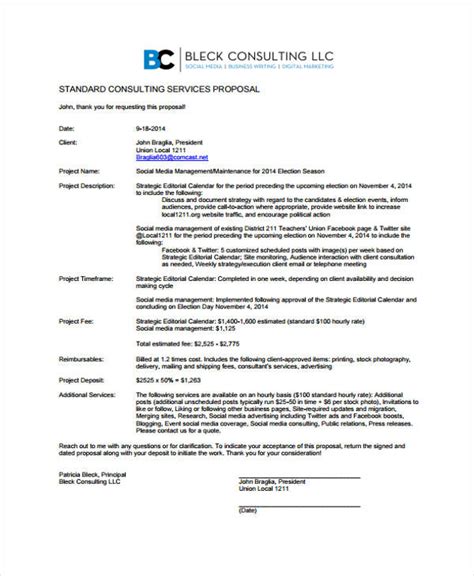 Consulting Service Proposal Template 5+ Free Word, PDF Format Download