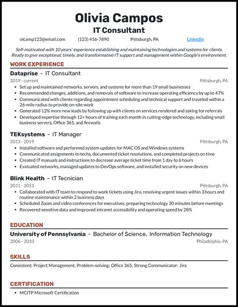 Consulting resume. Example: Rescript consulting is a trio of HR consultants with varying strengths that lean on each other to solve complex client problems. 7. Compliance consulting. Ensuring your business is adhering to federal and local laws and regulations is an important part of being a business owner. 