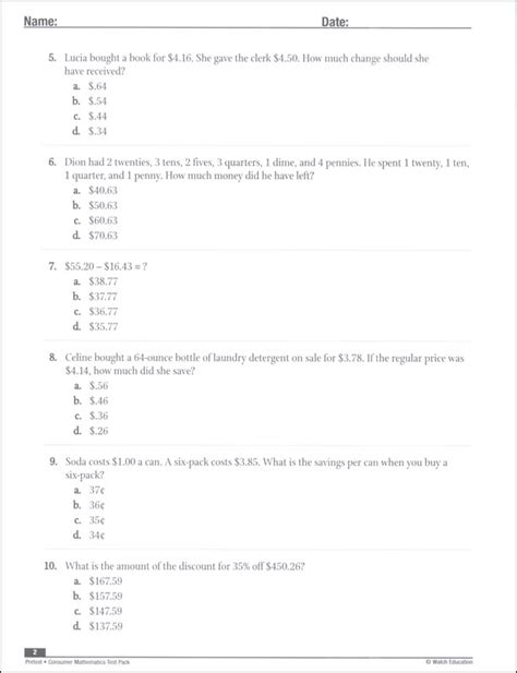 Consumer math test and answer guide. - Ricoh aficio mp c2050 user manual.