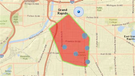 Consumers energy outage map grand rapids. By. Grand Rapids Magazine Staff. -. May 1, 2023. City of Grand Rapids courtesy photo. The City of Grand Rapids and Consumers Energy crews responded to an accident near the intersection of Eastern Avenue and Temple St. in the southeast quadrant of Grand Rapids. A car that stuck a utility pole in the vicinity of Oakhill South Cemetery caused a ... 