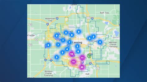 Consumers Energy's outage map showed more than 14,000 customers were affected by power outages. Indiana Michigan Power reported 21,625 customers were without power.. 