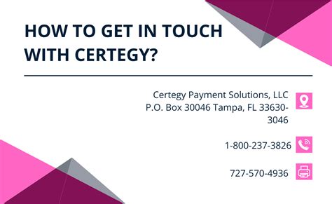 Contact Certegy Manual Guide