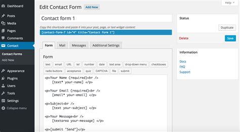 Contact Form 7 WordPress plugin