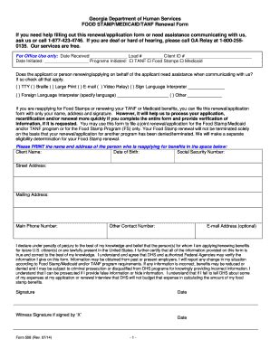 Contact Form Georgia Department of Human Services Contact