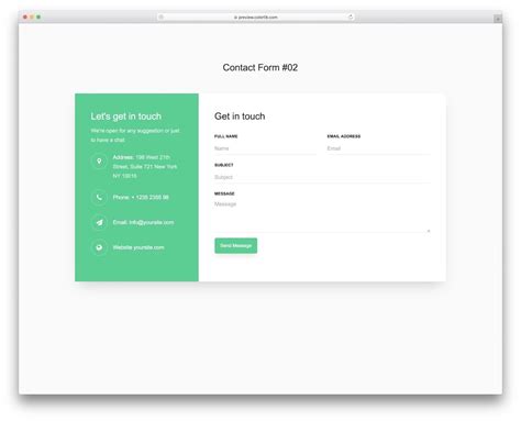 Contact Form in Bootstrap Template Free Source Code Projects and