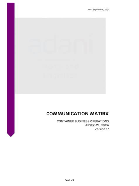 Contact Matrix Annexure PDF - Scribd