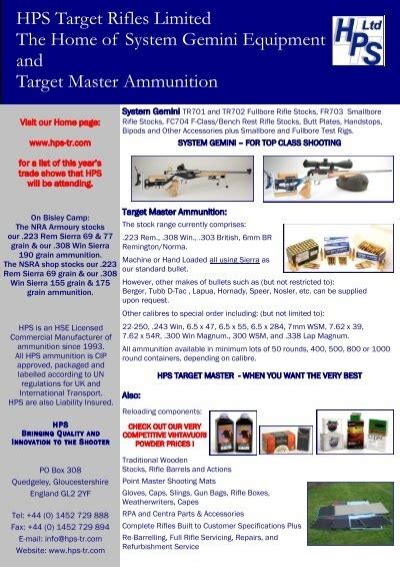 Contact Us - HPS Target Rifles Limited