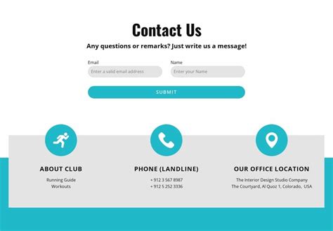 Contacts Website Templates