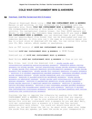 Containment Mini Q Answers