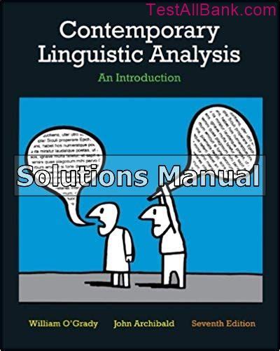 Contemporary linguistic analysis an introduction solution manual. - Para a história da cultura em portugal.