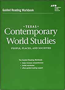 Contemporary world studies people places and societies texas guided reading workbook. - Edexcel igcse science double award student guide.
