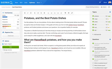 Content Assistant For Perfectly Optimised Posts SISTRIX