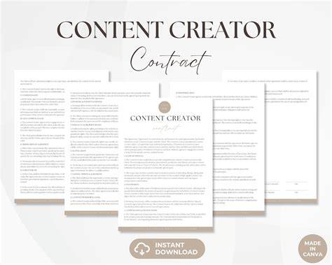 Content Creator Contract Naked