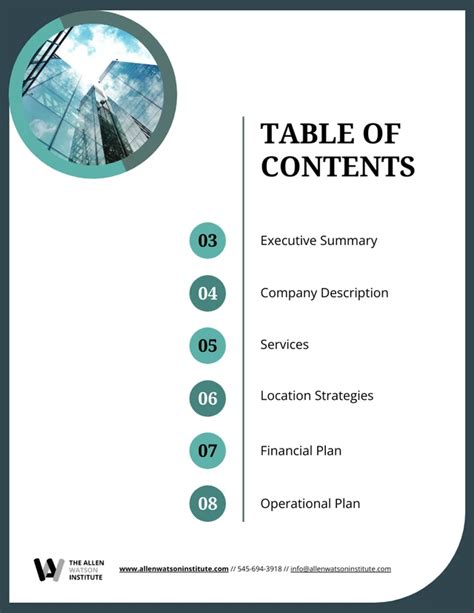 Contents of a Business Plan - GDRC