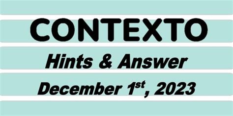 Jan 8, 2024 · For such instances, we are here to help you with the Contexto answers for February 19. To avoid suffering as we do, just keep scrolling down. We will first give you some hints and the solution for ... . 