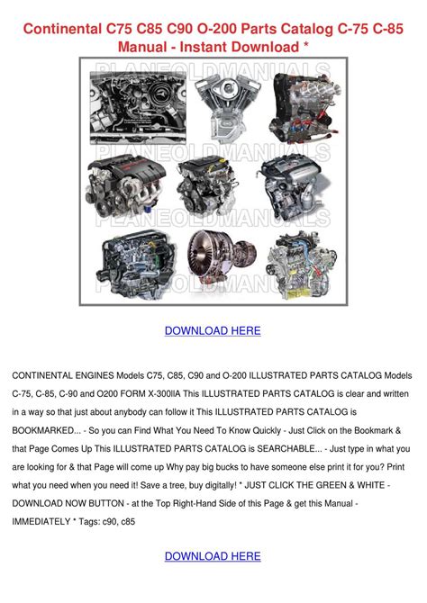 Continental c75 c85 c90 o 200 catalogo ricambi c 75 c 85 manuale istantaneo. - 2008 dodge caliber srt4 owners manual.