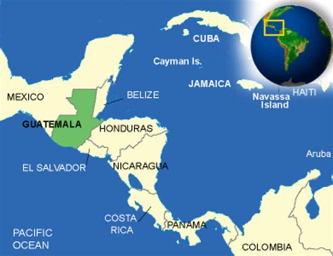 A Guatemala é um país localizado na América Central e faz fronteira com o México, Belize, Honduras e El Salvador. A Guatemala é o país mais populoso da América Central. Área: 108.889 km². Capital: Cidade da Guatemala. População: 17,5 milhões de habitantes (estimativa 2022) Nome Oficial: República de Guatemala. Nacionalidade .... 