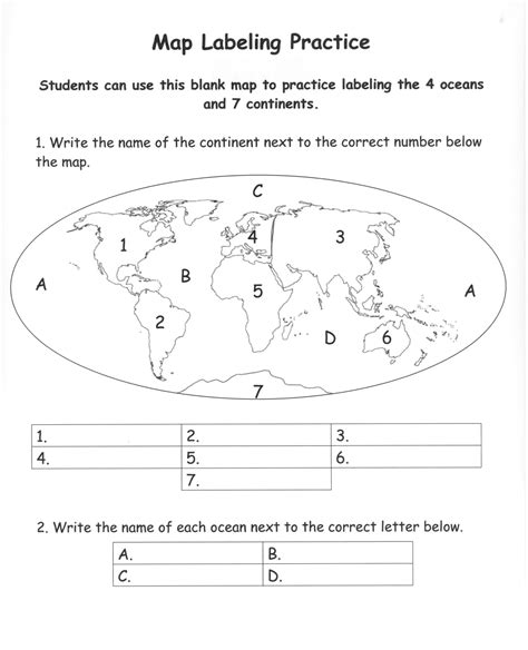 Continents and oceans worksheet pdf. Continents and Oceans This world map shows the four oceans and seven continents. Use the world map below to answer the questions. 1. What is the name of the continent ... 