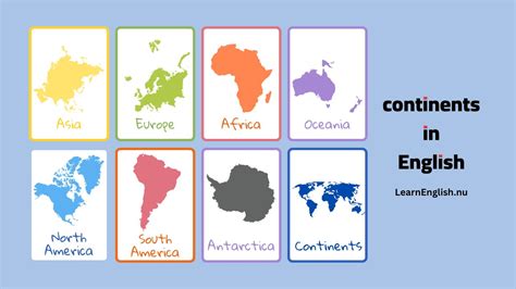 Continents in English