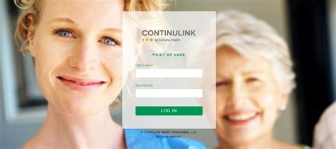 Point of Care Login Point of Care User Name: User name is required. Password: Password is required. © ContinuLink Health Technologies, LLC. All rights reserved.. 