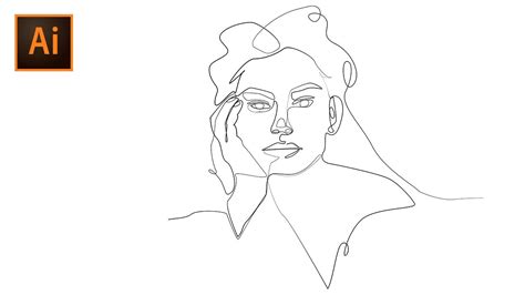 Continuous Line Drawing Adobe Illustrator Tutorial YouTube