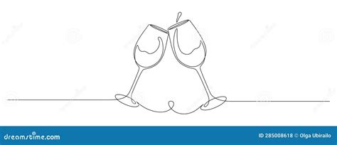 Continuous line drawing simple.  Download the Continuous one line drawing of two glasses ...