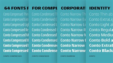 Conto Typeface Collection On Behance