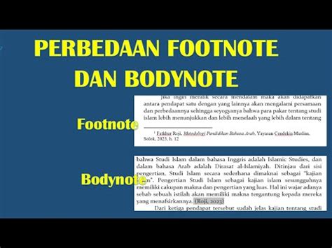 Contoh Body Note Dan Footnote To Youth - apkcara.com