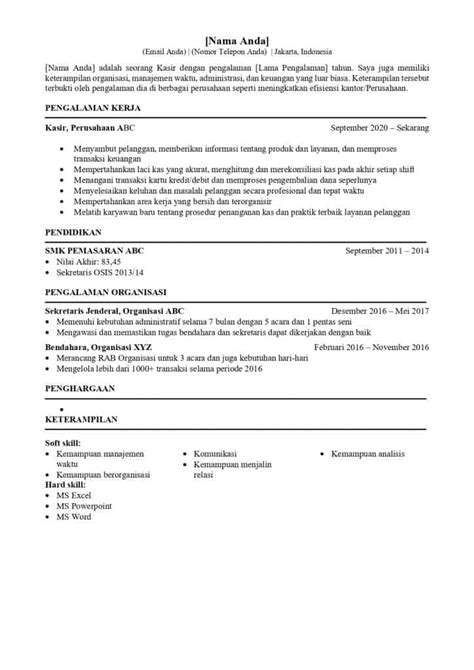 Contoh Cv Format Ats Ats Cv Format Collection Letter Templates