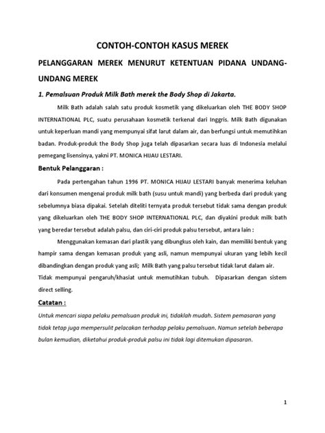 Contoh Kasus Hak Merek – artnatha95