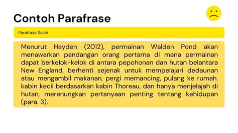 Contoh Parafrase
