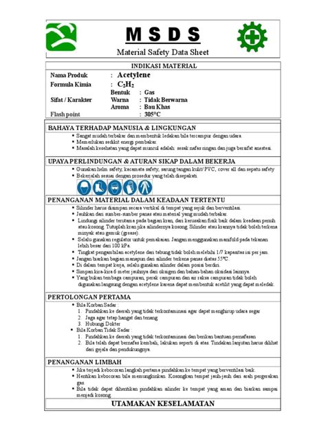 Contoh Safety Data Sheet in Bahasa