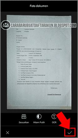 Contoh Scan Lamaran Kerja