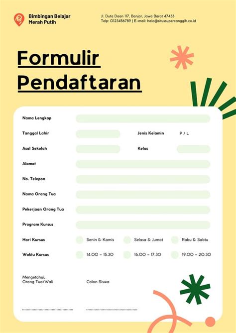 Contoh Surat Formulir