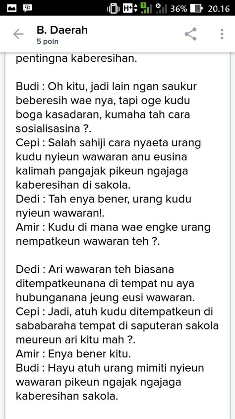 Contoh Teks Dialog Bahasa Sunda, Paguneman Tentang Belajar …