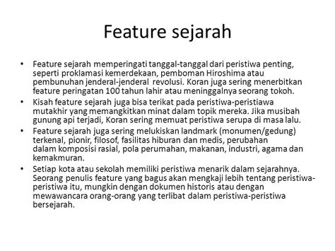 Contoh Teks Feature