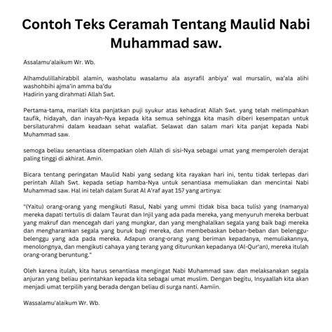 Contoh Teks Mc Maulid Nabi untuk Memperingati Maulid Nabi 2024