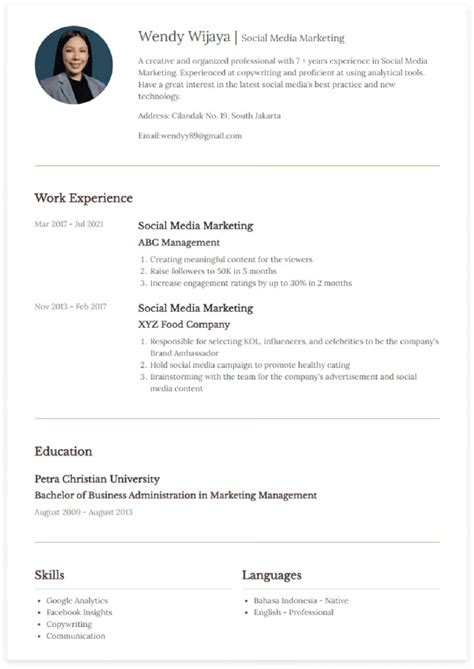 Contoh cv bahasa inggris ats.  Sebagian besar ATS (Applicant Tracking System) ternama menggun...