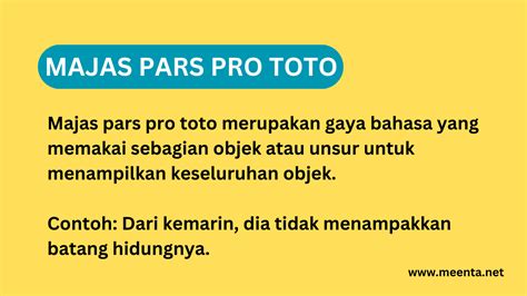 Contoh majas sinekdoke pars pro toto. Tafsir mimpi 2d abjad.