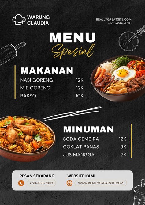 Contoh poster makanan simple.  Choose from 328,240+ eye-catching templates to ...